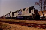 CSX 6464 & mate in downtown